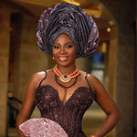 Luxury African Auto Gele Headwrap – High - Quality Wedding & Party Turban for Women - Free Delivery Worldwide only at Flexi Africa
