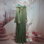 Luxury African Boubou Dress for Women – Classical Elegance Rhodochrosite Design with Folded Pleats - Free Delivery Worldwide only at Flexi Africa