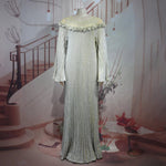 Luxury African Boubou Dress for Women – Classical Elegance Rhodochrosite Design with Folded Pleats - Free Delivery Worldwide only at Flexi Africa