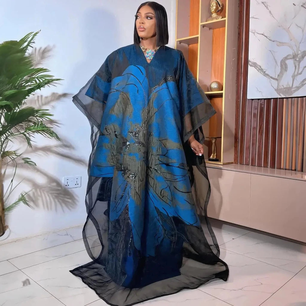 Luxury African Embroidered 2PC Outfit for Women – Elegant Party & Event Wear - Free Delivery Worldwide only at Flexi Africa