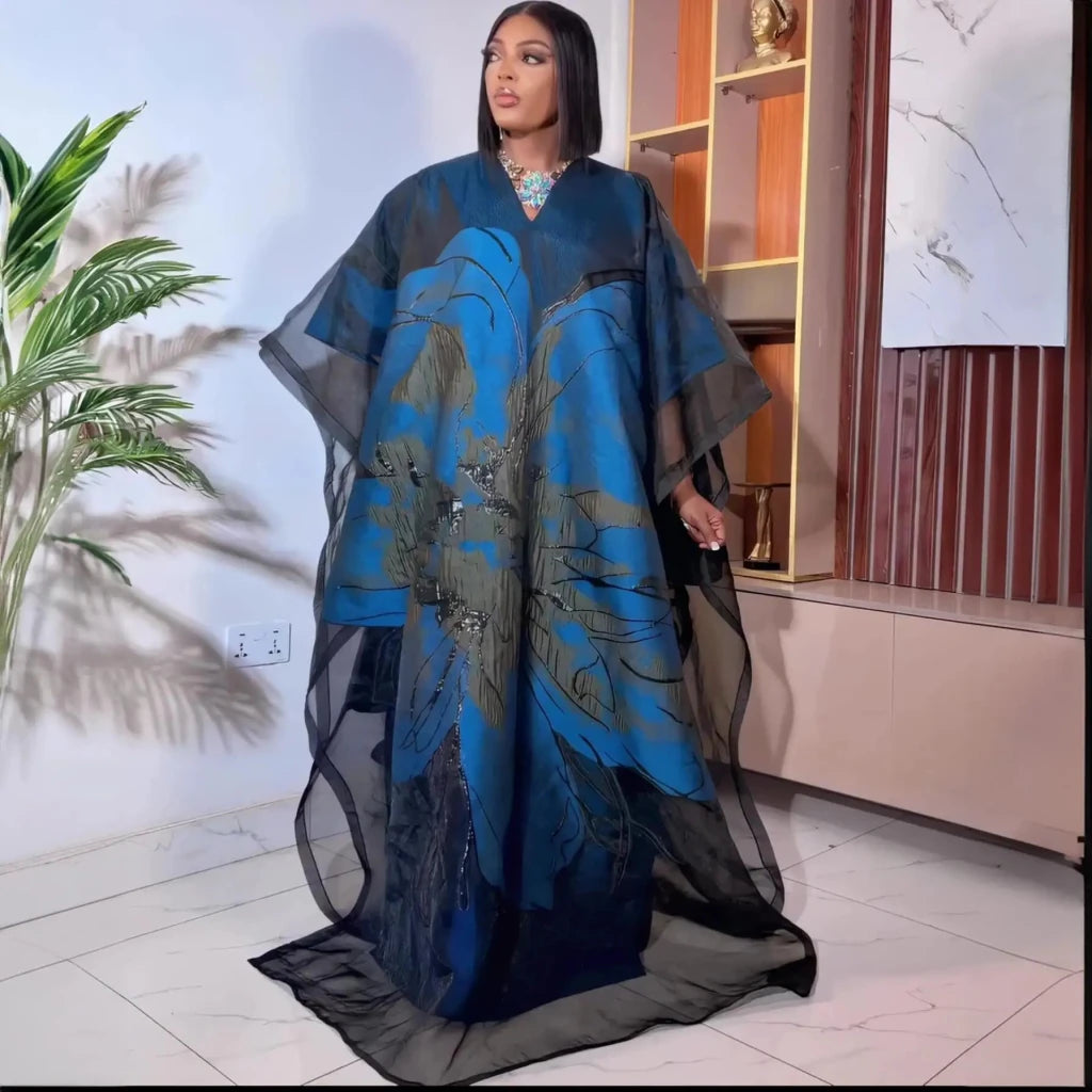 Luxury African Embroidered 2PC Outfit for Women – Elegant Party & Event Wear - Free Delivery Worldwide only at Flexi Africa