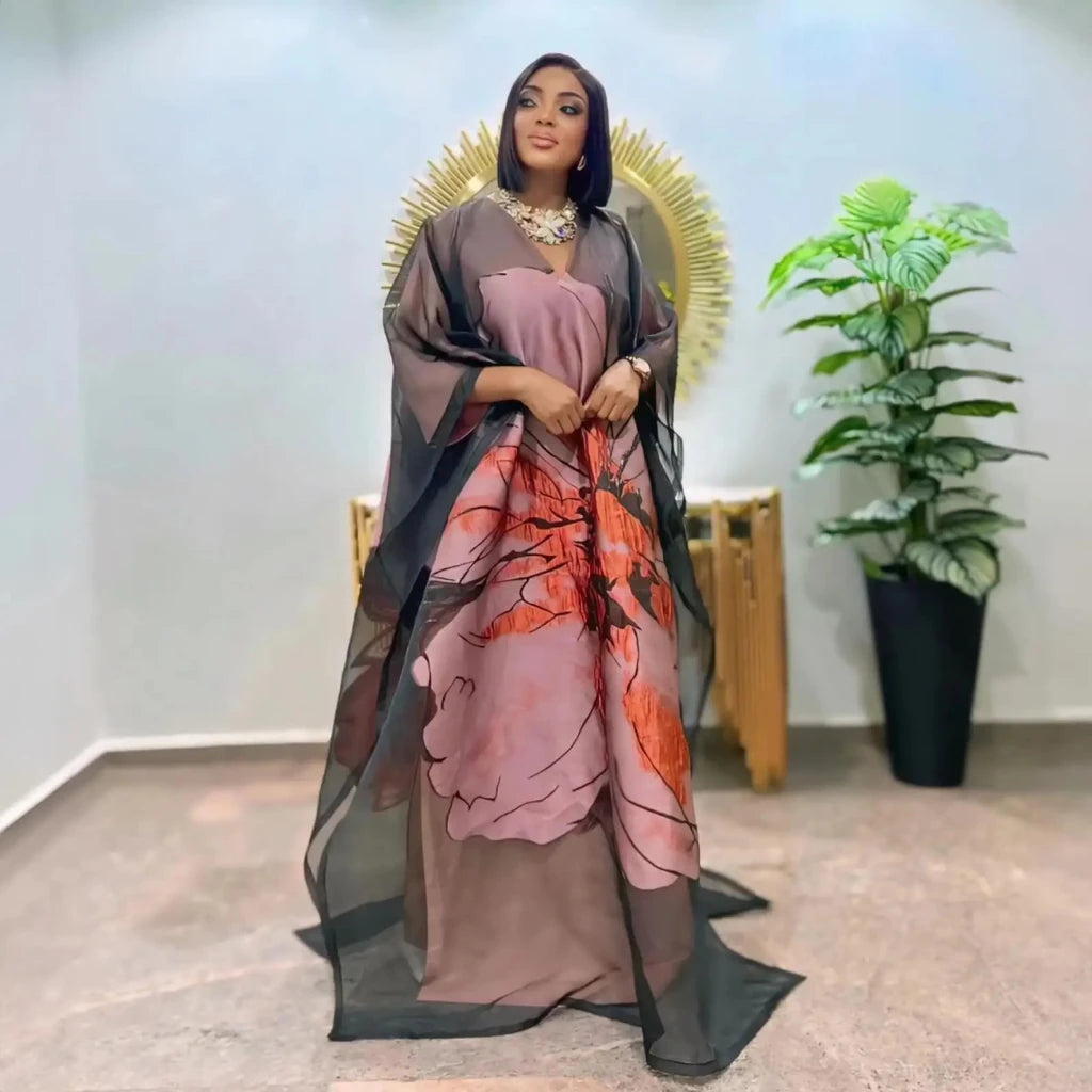 Luxury African Embroidered 2PC Outfit for Women – Elegant Party & Event Wear - Free Delivery Worldwide only at Flexi Africa