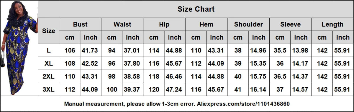 Buy Luxury African Long Gown – Sequin Embellished Caftan Dress with Floral Print and Slit for only $61.49 at Flexi Africa!