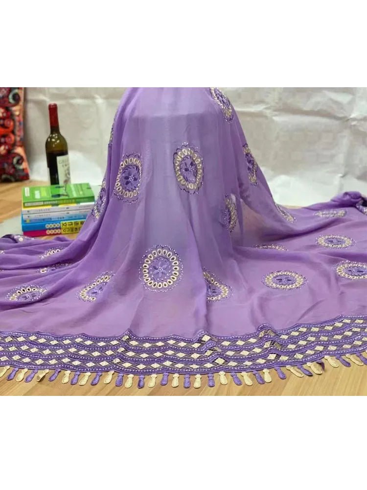 Luxury Cotton African Scarf – Muslim Women’s Hijab Shawl - Free Delivery Worldwide only at Flexi Africa