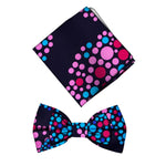 Men’s African Print Cotton Bow Tie and Kerchief – Bohemian Style Gift Set - Free Delivery Worldwide only at Flexi Africa
