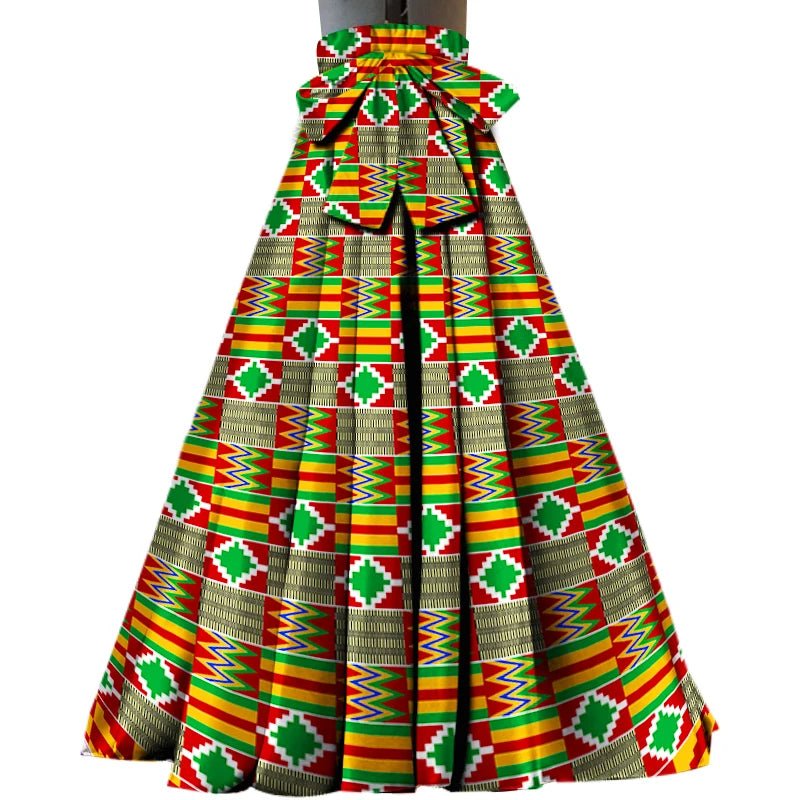 ON SALE!!! youth maxi skirt, African kente design Maxi Skirt With Pockets High Waist Ethnic Clothing Ankara Long Wax Skirt - Free Delivery Worldwide only at Flexi Africa