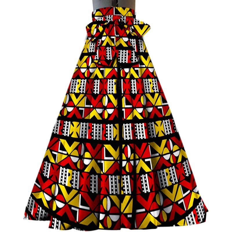 ON SALE!!! youth maxi skirt, African kente design Maxi Skirt With Pockets High Waist Ethnic Clothing Ankara Long Wax Skirt - Free Delivery Worldwide only at Flexi Africa