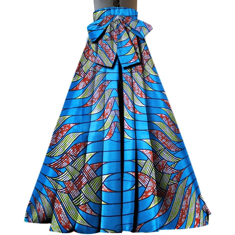 ON SALE!!! youth maxi skirt, African kente design Maxi Skirt With Pockets High Waist Ethnic Clothing Ankara Long Wax Skirt - Free Delivery Worldwide only at Flexi Africa