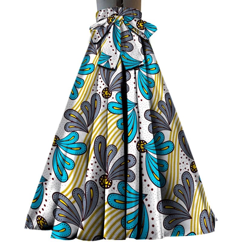 ON SALE!!! youth maxi skirt, African kente design Maxi Skirt With Pockets High Waist Ethnic Clothing Ankara Long Wax Skirt - Free Delivery Worldwide only at Flexi Africa