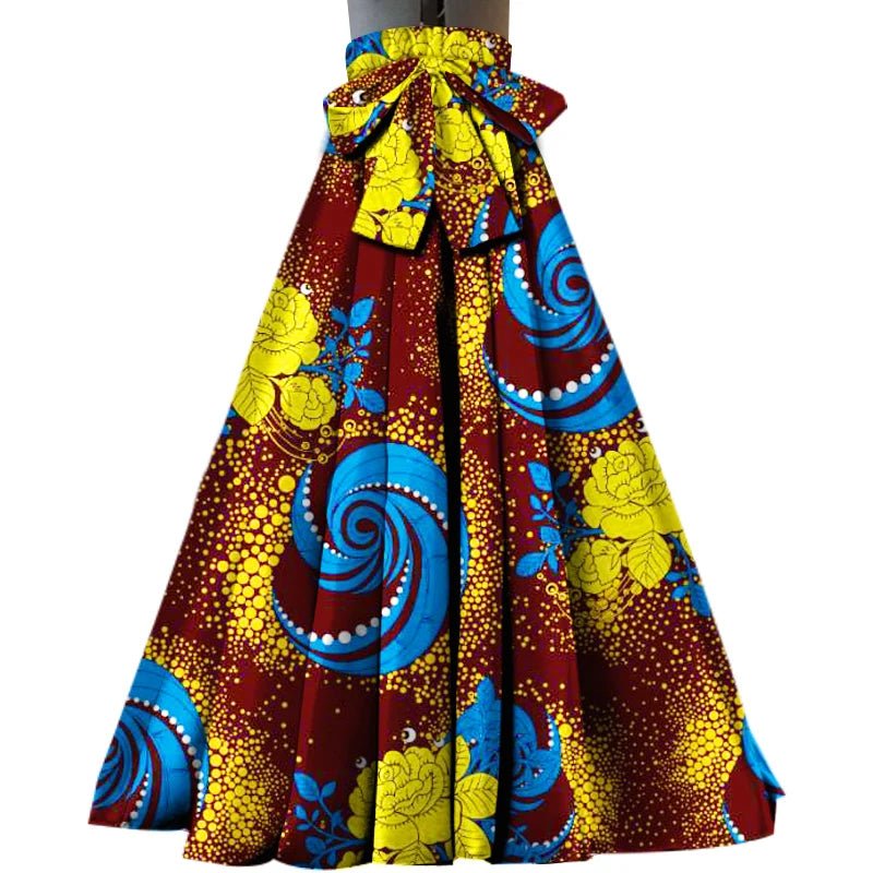 ON SALE!!! youth maxi skirt, African kente design Maxi Skirt With Pockets High Waist Ethnic Clothing Ankara Long Wax Skirt - Free Delivery Worldwide only at Flexi Africa