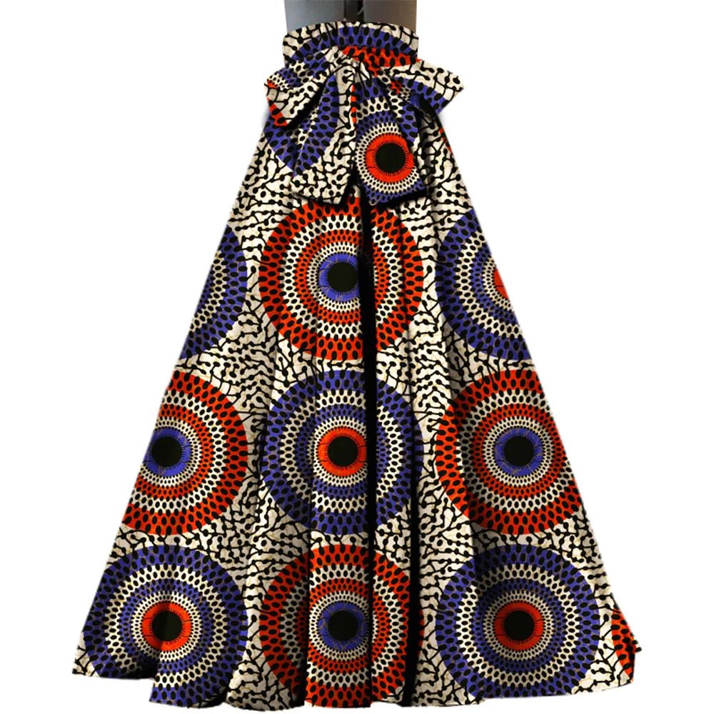 ON SALE!!! youth maxi skirt, African kente design Maxi Skirt With Pockets High Waist Ethnic Clothing Ankara Long Wax Skirt - Free Delivery Worldwide only at Flexi Africa