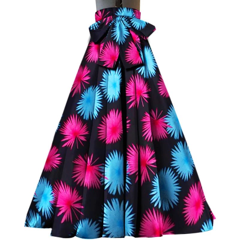 ON SALE!!! youth maxi skirt, African kente design Maxi Skirt With Pockets High Waist Ethnic Clothing Ankara Long Wax Skirt - Free Delivery Worldwide only at Flexi Africa