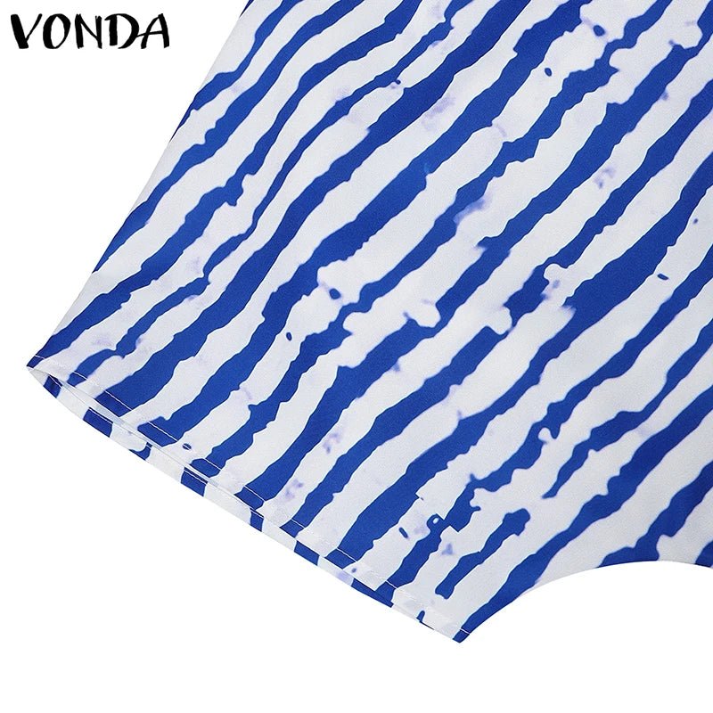 Buy Women Maxi Dress Summer Long Party Vestidos Vintage Printed Sundress Casual V-Neck Robe for only $21.49 at Flexi Africa!