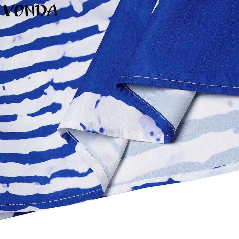 Buy Women Maxi Dress Summer Long Party Vestidos Vintage Printed Sundress Casual V-Neck Robe for only $21.49 at Flexi Africa!