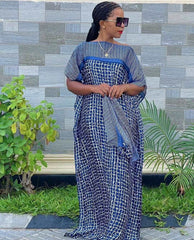 Printed Long Dress: Embrace Elegance and Culture - Free Delivery Worldwide only at Flexi Africa