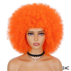 Short Fluffy Afro Kinky Curly Wig with Bangs: Synthetic Ombre Glueless Wig - Flexi Africa - Free Delivery www.flexiafrica.com