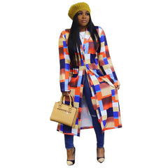 Spring and Autumn African Women's Long Sleeve Polyester Shirt Dress: Vibrant African Prints and Style - Flexi Africa