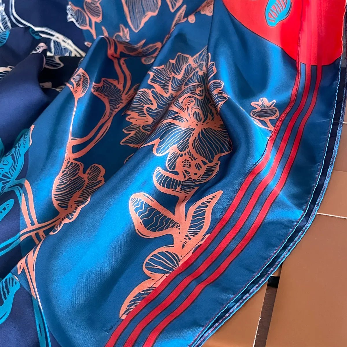 Spring and Summer Fashion African Dresses For Women Elegant Printed Silk Muslim Lady Kaftan Dress Sun Protection Kuwait Abaya - Free Delivery Worldwide only at Flexi Africa
