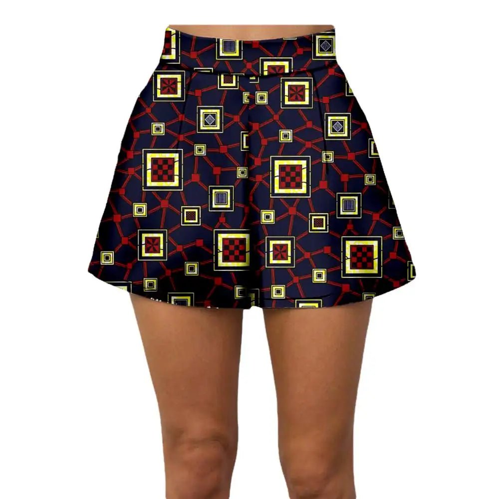 Summer Vibes: African Print Pattern Beach Shorts for Women, 100% Cotton - Flexi Africa - Free Delivery www.flexiafrica.com