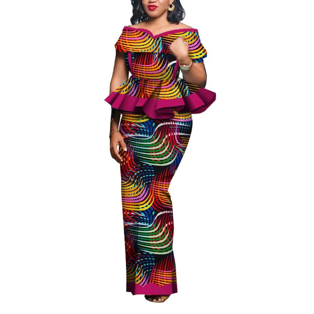 Traditional African 2PC Outfit – Dashiki Top and Skirt Set for Women - Free Delivery Worldwide only at Flexi Africa