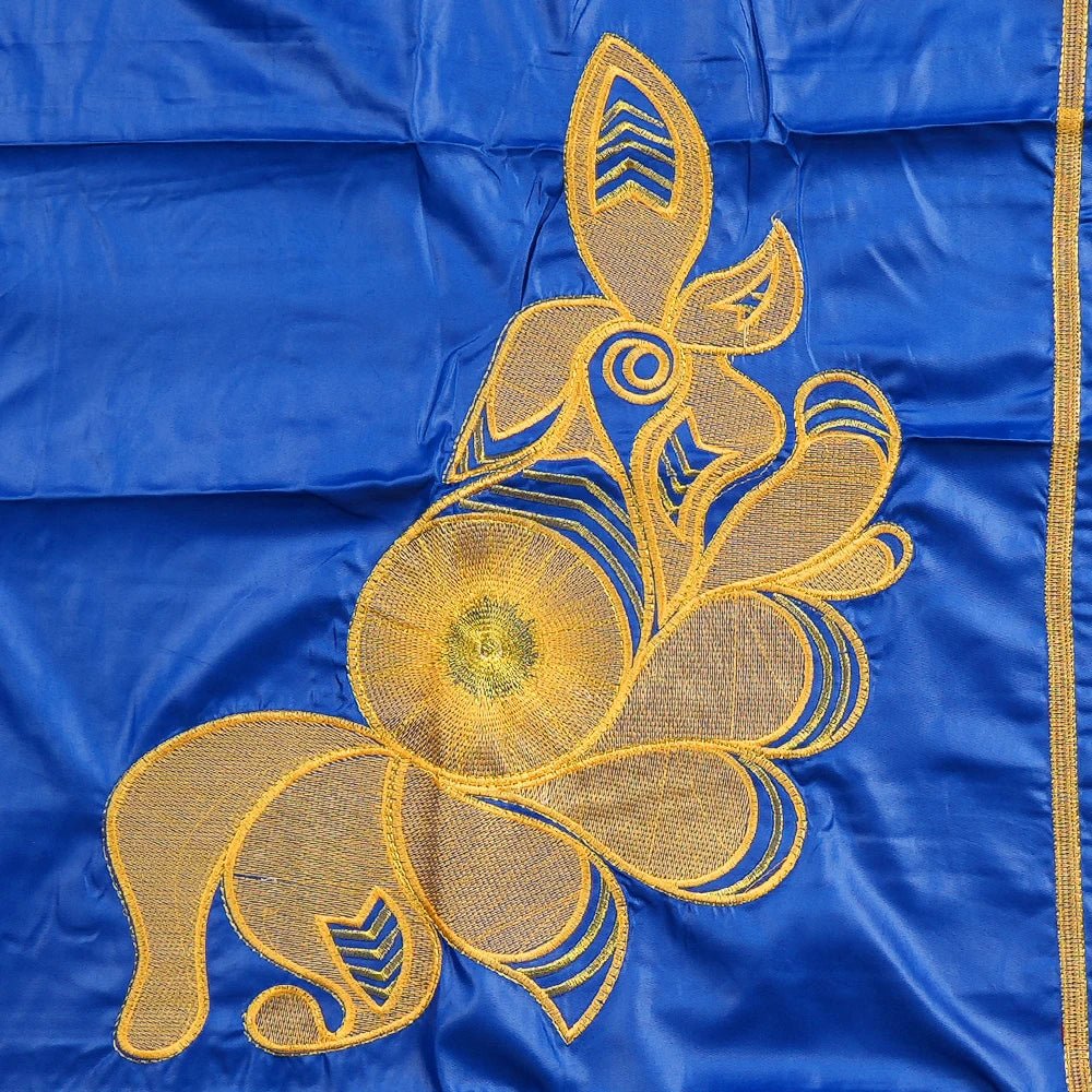 Traditional African Bazin Dress for Women – Embroidered Robe, Elegant Wedding & Party Attire - Free Delivery Worldwide only at Flexi Africa