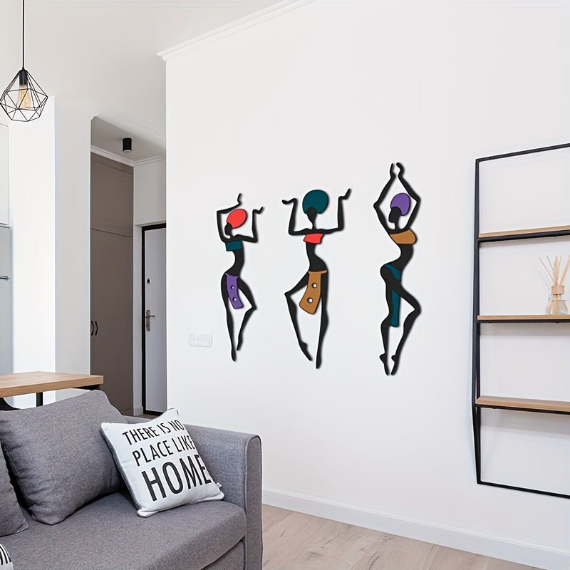 Vibrant African Girl Wall Art Set – Ethnic Style Living Room Décor - Free Delivery Worldwide only at Flexi Africa