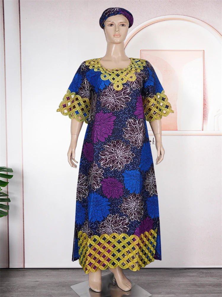 Women African Party Evening Gowns Ankara Dashiki Print Outfits Plus Size Dress - Free Delivery Worldwide only at Flexi Africa