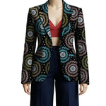 Women’s African Couture Blazer Jacket – Ankara Print Colorful Short Coat for Wedding & Party - Free Delivery Worldwide only at Flexi Africa