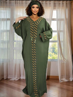 Women’s African Dashiki Rhinestone Kaftan Dress – Shiny Ankara Long Evening & Party Gown - Free Delivery Worldwide only at Flexi Africa