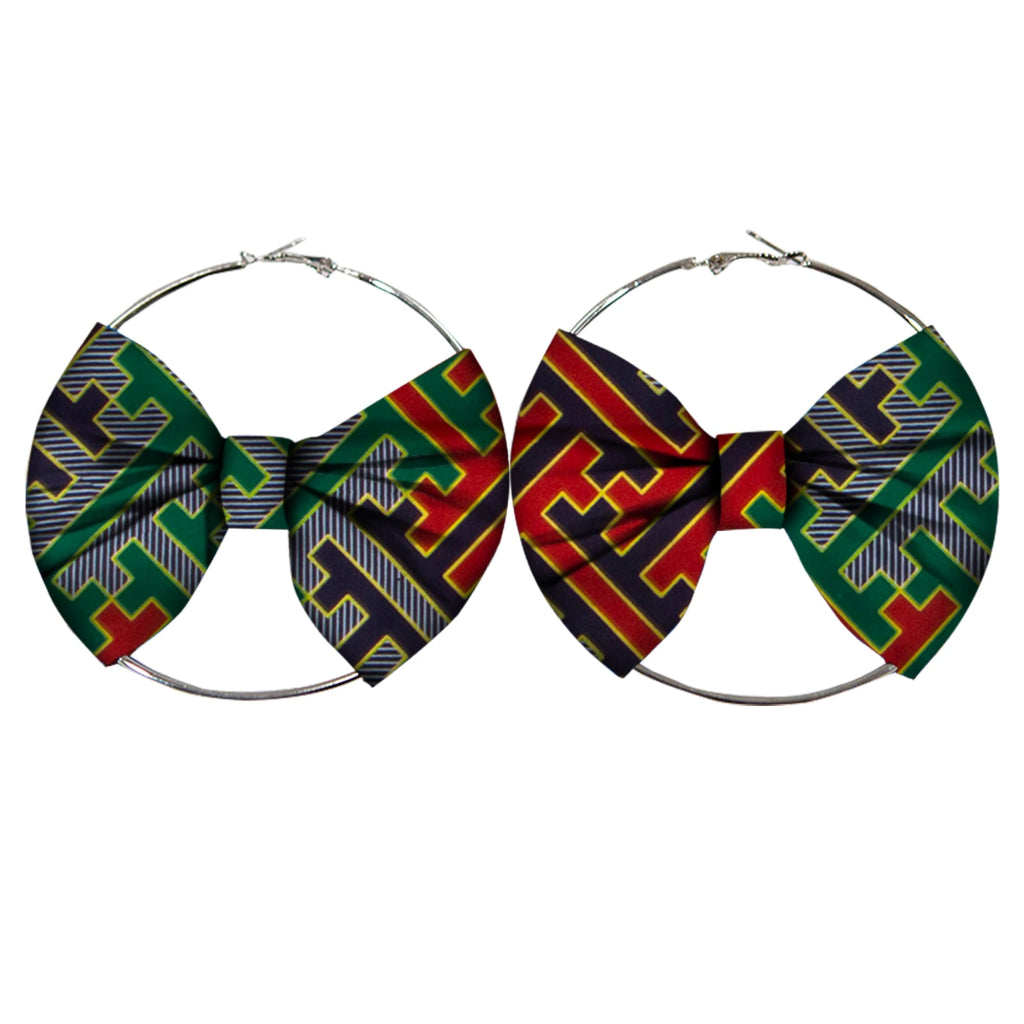 Women’s African Fashion Earrings – Handmade Circle Statement Accessories - Free Delivery Worldwide only at Flexi Africa