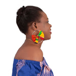Women’s African Fashion Earrings – Handmade Circle Statement Accessories - Free Delivery Worldwide only at Flexi Africa