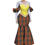 Women’s African Plus Size Evening Dress – Luxury Ankara Lace Mermaid Gown for Wedding & Party - Free Delivery Worldwide only at Flexi Africa