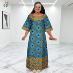 Women’s African Traditional Dress – Embroidered Boubou Kaftan Abaya - Free Delivery Worldwide only at Flexi Africa