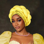 Women’s Nigerian Auto Gele – Stylish Wedding & Party Headscarf - Free Delivery Worldwide only at Flexi Africa