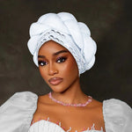 Women’s Nigerian Auto Gele – Stylish Wedding & Party Headscarf - Free Delivery Worldwide only at Flexi Africa