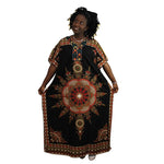 Women’s Plus Size African Party Dress – Ankara Dashiki Cotton Maxi Gown - Free Delivery Worldwide only at Flexi Africa