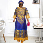 Women’s Purple Bazin Embroidered Traditional African Wedding Dress – Luxury Occasion Wear - Free Delivery Worldwide only at Flexi Africa