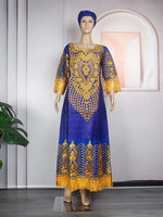 Women’s Purple Bazin Embroidered Traditional African Wedding Dress – Luxury Occasion Wear - Free Delivery Worldwide only at Flexi Africa