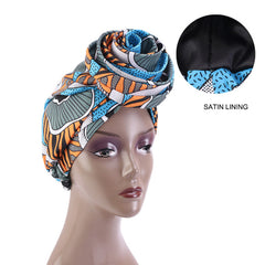 African Print Stretch Bandana Head Wrap Floral Ankara Dashiki Women - Free Delivery Worldwide only at Flexi Africa