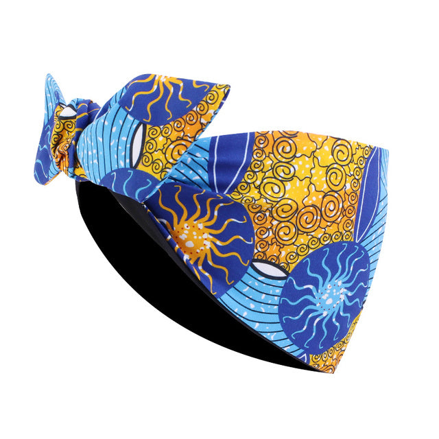 African Print Stretch Bandana Head Wrap Floral Ankara Dashiki Women - Flexi Africa - Flexi Africa offers Free Delivery Worldwide - Vibrant African traditional clothing showcasing bold prints and intricate designs